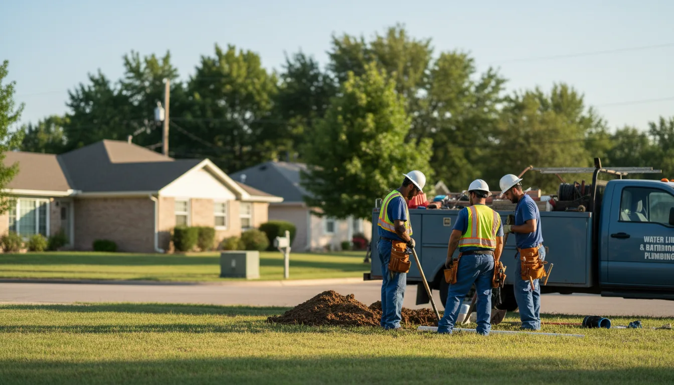Residential water line and bathroom plumbing service in Bourbon, MO